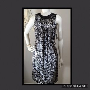 NWT LIZ CLAIBORNE BLACK AND WHITE DRESS 4P